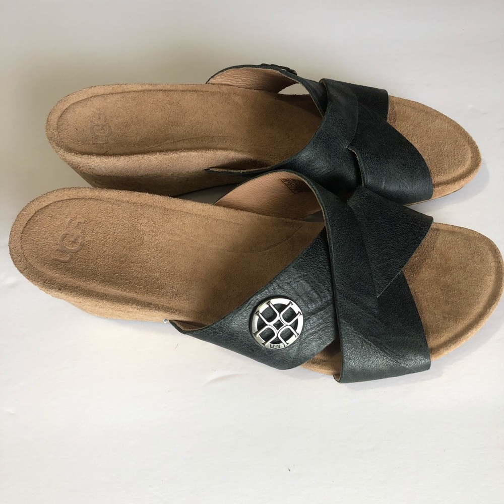 UGG Australia Lyra Women’s Black Sandals Size:8 - Picture 12 of 13
